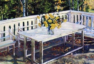 картинка Сочинение по картине Жуковского Осень. Веранда 6 класс Жуковский Осень. Веранда